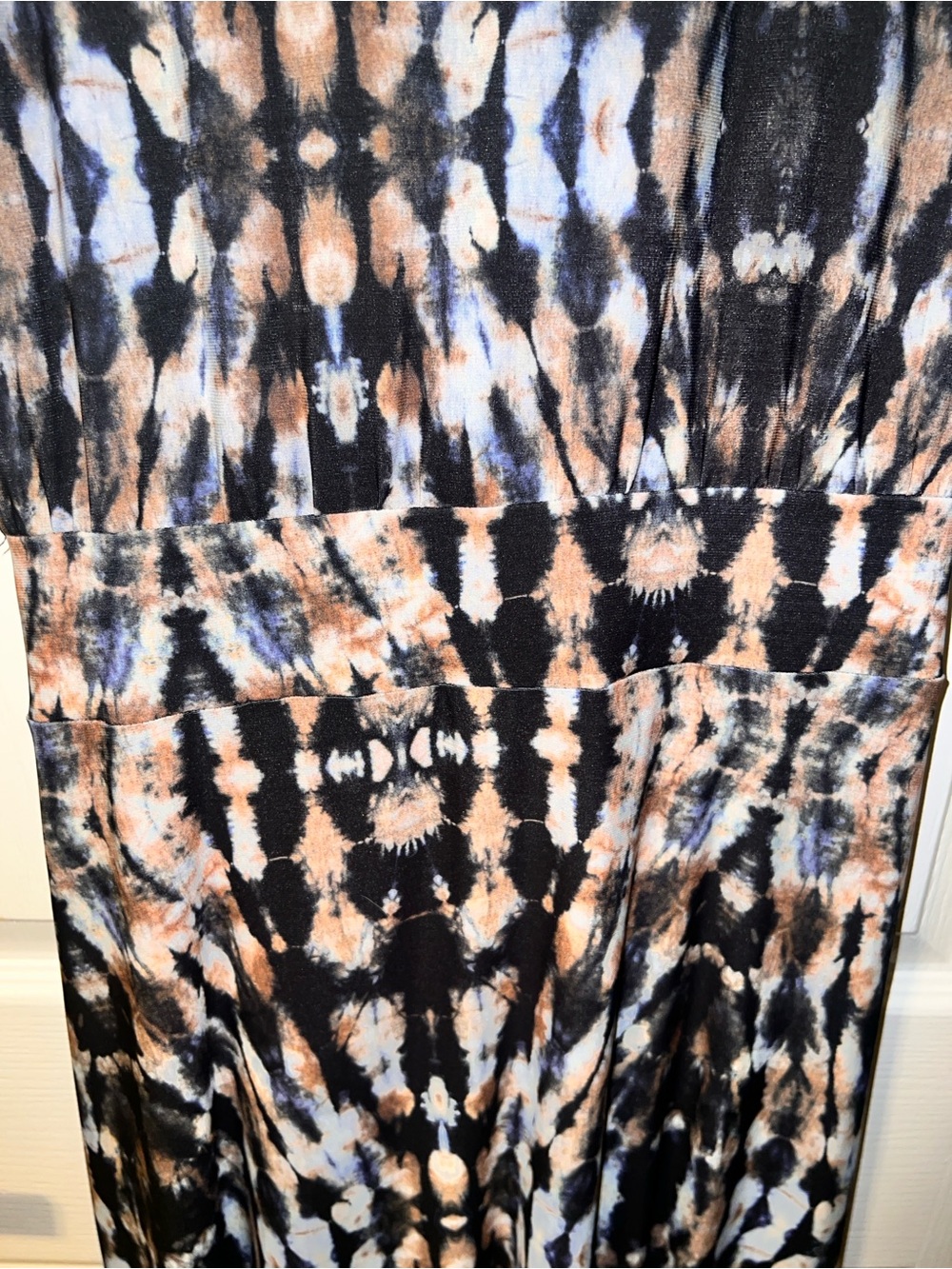 Viereck| ☮️ Tie Dye Maxi Dress w/ Built-In Bra Boho Festival| Large - Picture 5 of 7